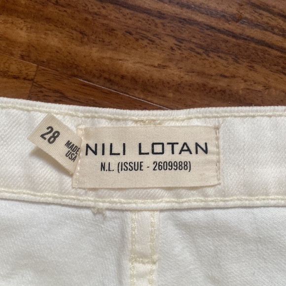 Nili Lotan Boot Cut Jean Cream - Picture 2 of 5